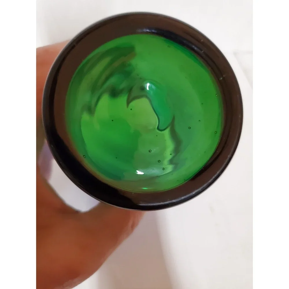 1 Hand Blown Drinking Glasses Blue To Green Gradient Ombre Mexican Bubble Glass
